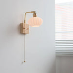 Rotatable LED Wall Light Fixture with Pull Chain Switch, Modern Nordic Design