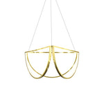 Black Gold Geometric LED Chandelier - Postmodern Indoor Hanging Lamps for Living Room