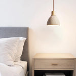 Afralia™ Yellow Travertine LED Pendant Lights for Dining Table Bedside Living Room Cafe