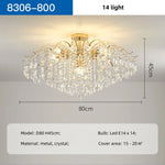 Afralia™ K9 Crystal Gold Chandelier Ceiling Light | Bedroom Home Decor LED Ceiling Lamp