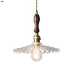 Afralia™ Glass Walnut LED Pendant Lights, Modern Nordic Design, Adjustable Hanging Lamp