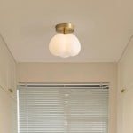 Cotton Shape LED Ceiling Lamp - Cream. Nordic Style, Hallway Balcony Porch Light.