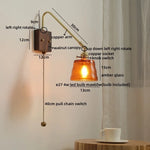 Walnut Copper LED Wall Lights Modern Bedside Lamp Applique Da Parete