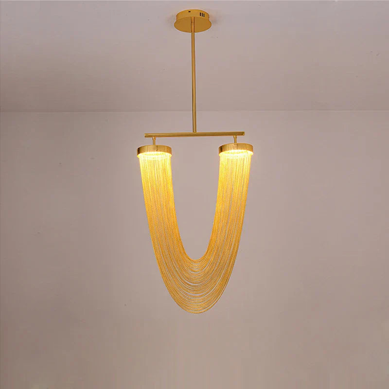 LED Aluminum Ceiling Chandelier Lighting Hanging Lamps for Foyer