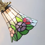 Rotatable Flower Glass LED Wall Sconce with Pull Chain Switch for Home Decor