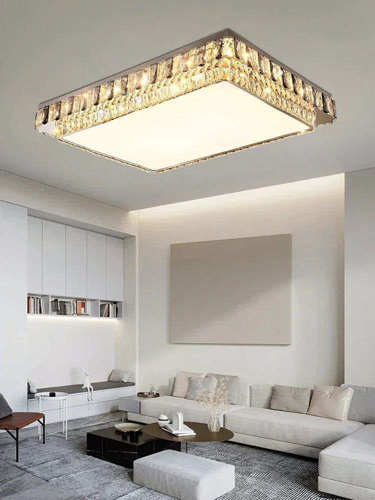 Modern Crystal LED Ceiling Chandelier for Living Room and Bedroom