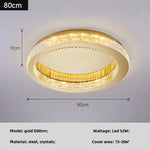 Modern K9 Crystals Dimmable LED Ceiling Light - Art Decor Luminarias