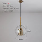 Nordic Glass Pendant Light for Kitchen Coffee Bar Dining