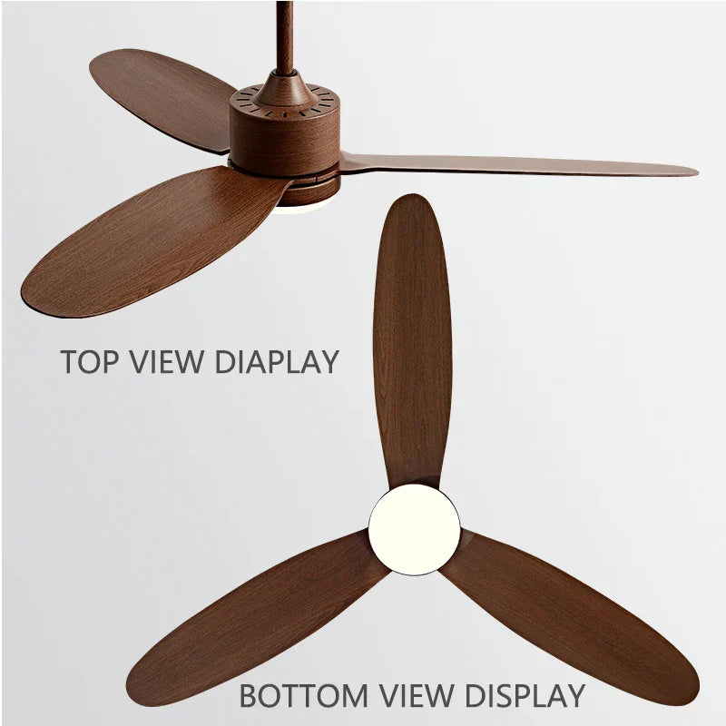 52" Modern DC Ceiling Fan with Remote Control for Home and Restaurant