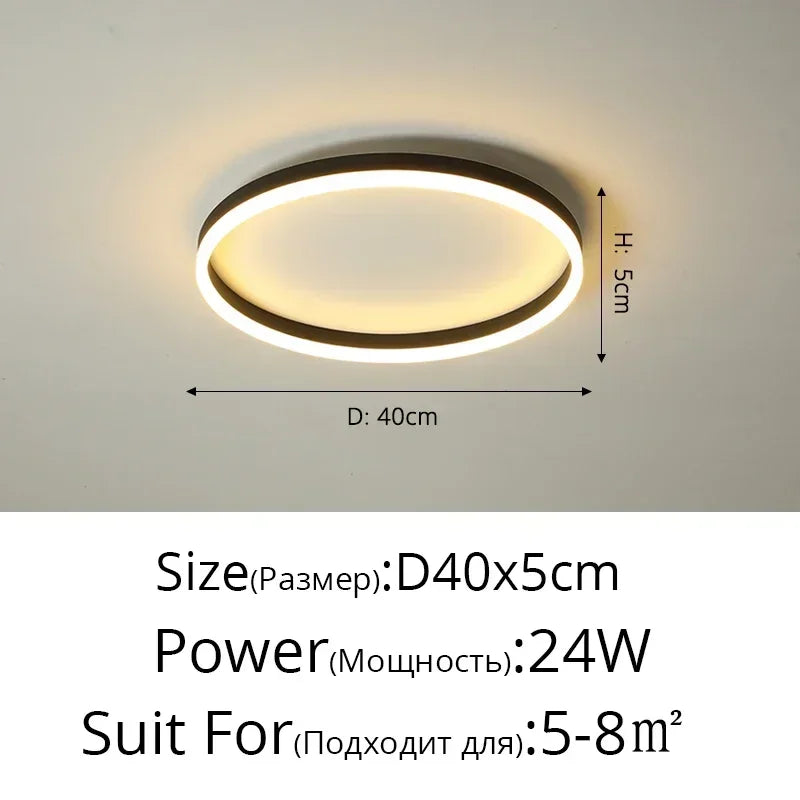 Circular LED Ceiling Lights for Home Decor and Indoor Lighting