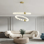 Love Gold Chrome Chandelier LED Suspension Lighting for Dinning Room