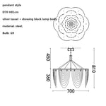 Tassel LED Pendant Light Tassel Lustre Silver Steel Foyer Fixture