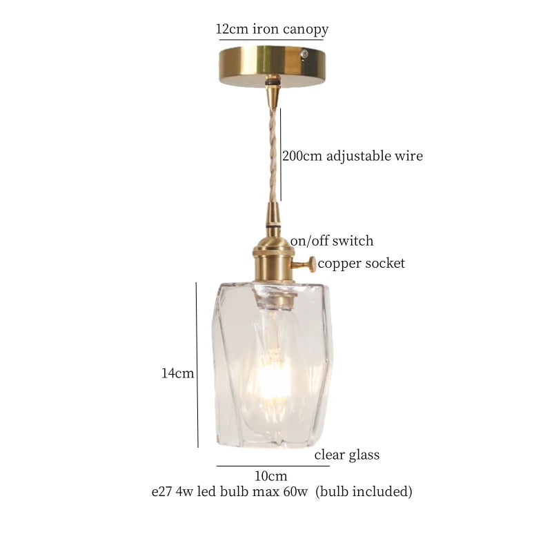Afralia™ Minimalist Nordic Glass LED Pendant Lamp for Home and Kitchen