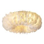 Feather Ceiling Lamp: Stylish Round DownLights with E27 Bulb for Home Decor