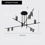 Modern Golden Metal LED Chandelier for Kitchen Dining Room Lighting