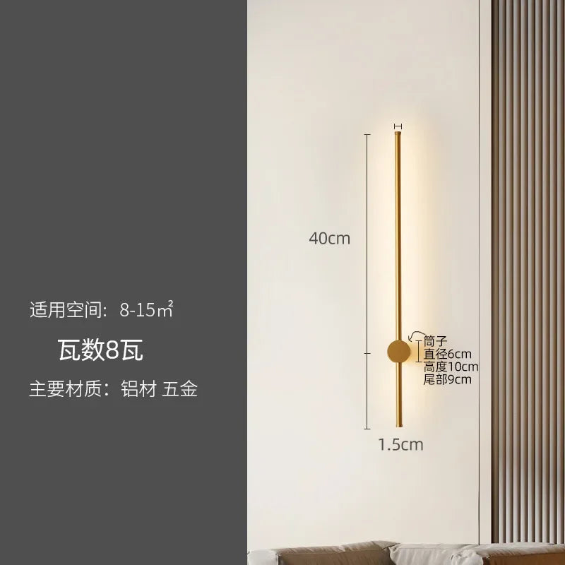 LED Strip Wall Lamp for Creative Staircase Aisle Background Wall Lighting