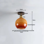 LED Ceiling Lamp Japanese Style Glass Modern Living Room Lighting