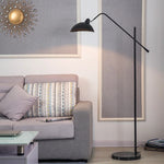 Nordic Adjustable Floor Lamp with Marble Base - Black