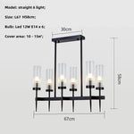 Gold Metal Glass LED Pendant Lights Chain Hanging Lamp