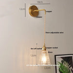 Clear Glass LED Wall Light with Pull Chain Switch for Modern Decor
