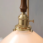 White Glass LED Hanging Light: Copper Nordic Pendant Lamps for Home Decor