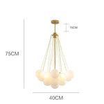 Scandinavian Bubble Glass Chandelier Pendant Light E27 Bulb