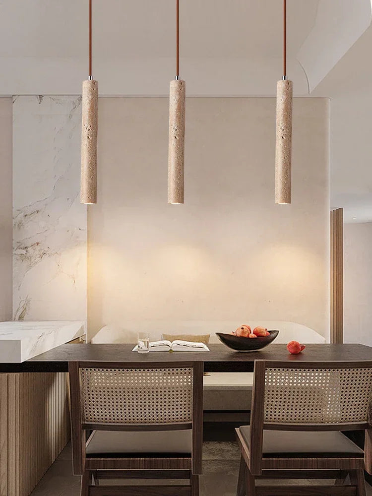 Travertine Stone Pendant Light for Bedroom Dining Kitchen