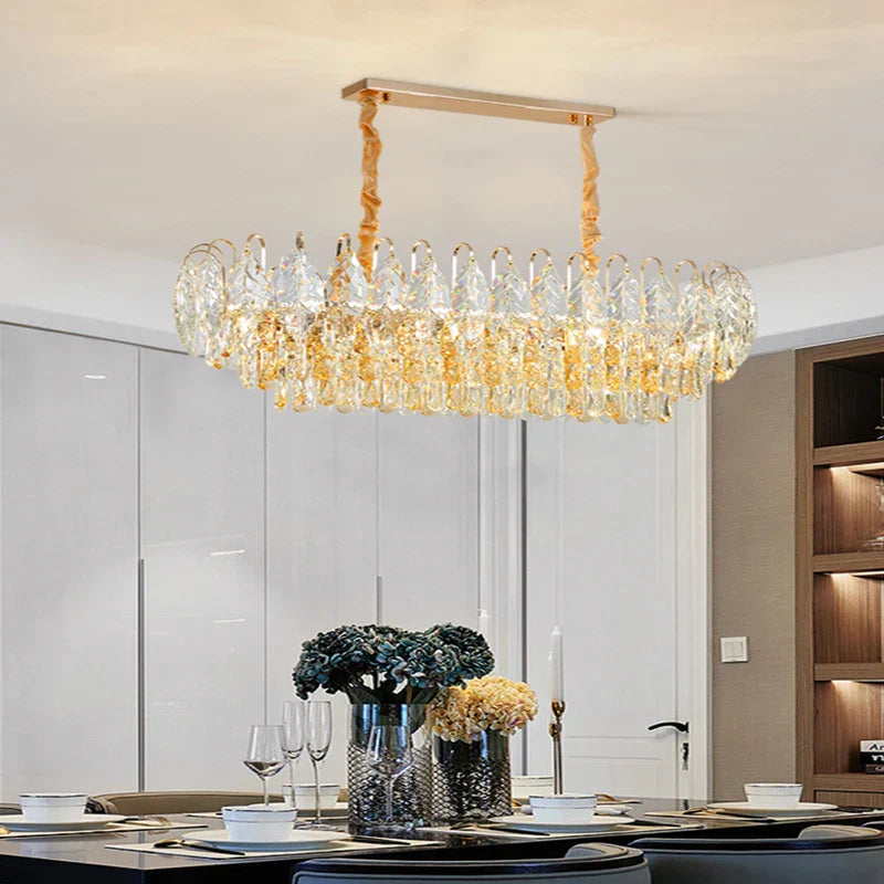 Brilliance Crystal Chandelier for Luxe Living & Dining Rooms.