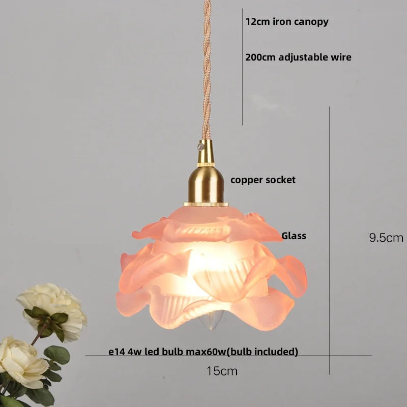 Glass Knob Switch LED Pendant Light - Nordic Modern Adjustable Hanging Lamp