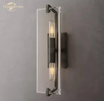 Modern Glass Wall Sconces | Marbuzet Linear Bedroom Living Room Lighting