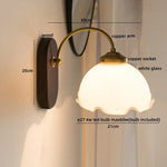 Iron Glass LED Wall Lights Modern Bedside Lamp 4w Bulb for Bathroom Bedroom Living Room
