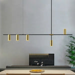 Modern Golden Metal LED Chandelier for Kitchen Dining Room Lighting