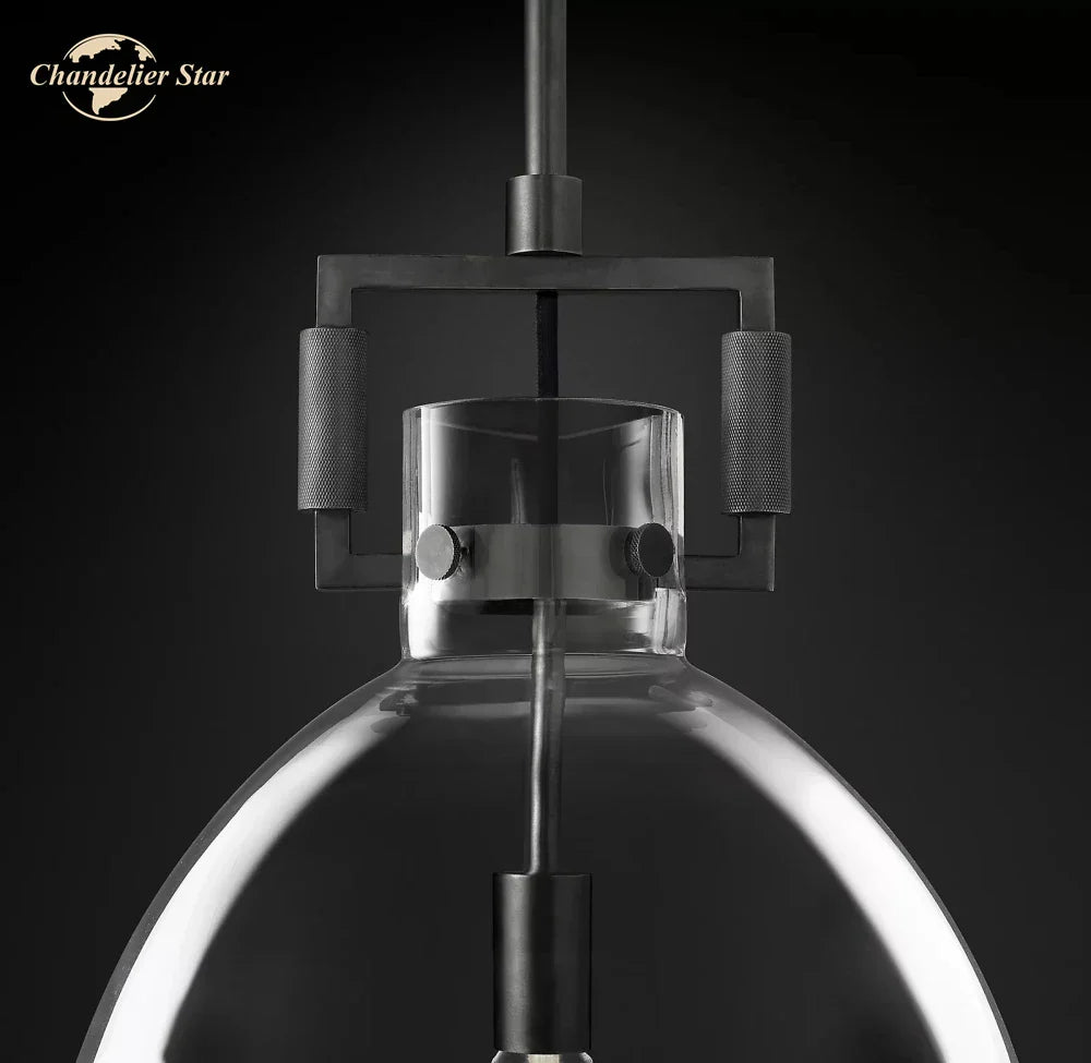 Glass Pendant Chandeliers Modern LED Hanging Lights for Living Room & Dining Room