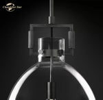 Glass Pendant Chandeliers Modern LED Hanging Lights for Living Room & Dining Room