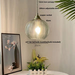 Afralia™ Blue Glass LED Pendant Lamp: Nordic Modern Hanging Light.