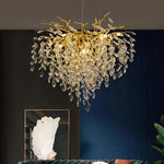 Afralia™ Crystal G9 Chandelier: Luxury Living Room Branch Pendant Lights, Modern LED Luminarias