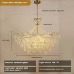 Crystal Chandelier Light: French Modern Luxury for Living Room, Dining Room, Bedroom