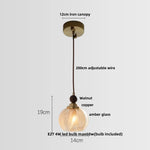 Clear Glass LED Pendant Light Adjustable Hanging Lamp for Dining Room