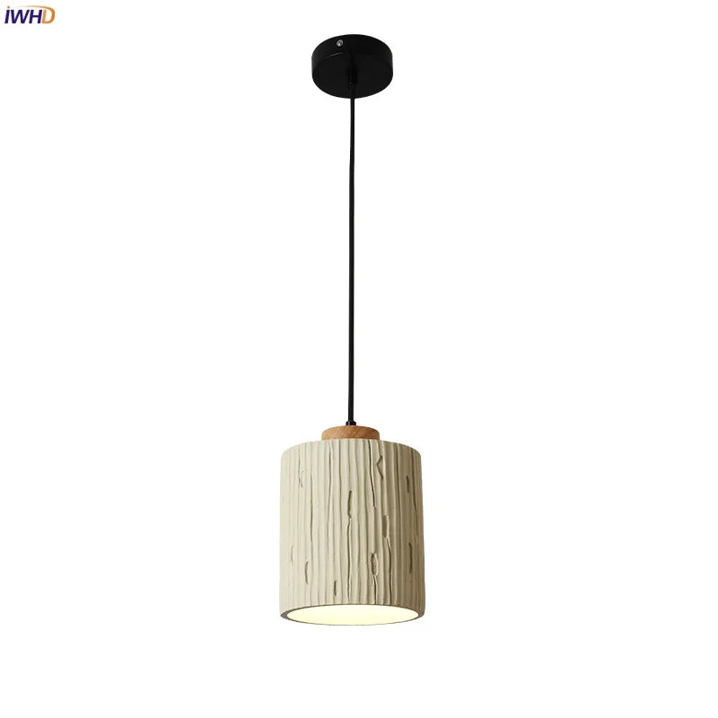 Afralia™ Columnar Micro Cement LED Hanging Lamps | Home Decor Pendant Light