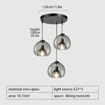 Glass Pendant Lights: Stylish LED Chandeliers for Dining Room, Kitchen, and Restaurant Tables