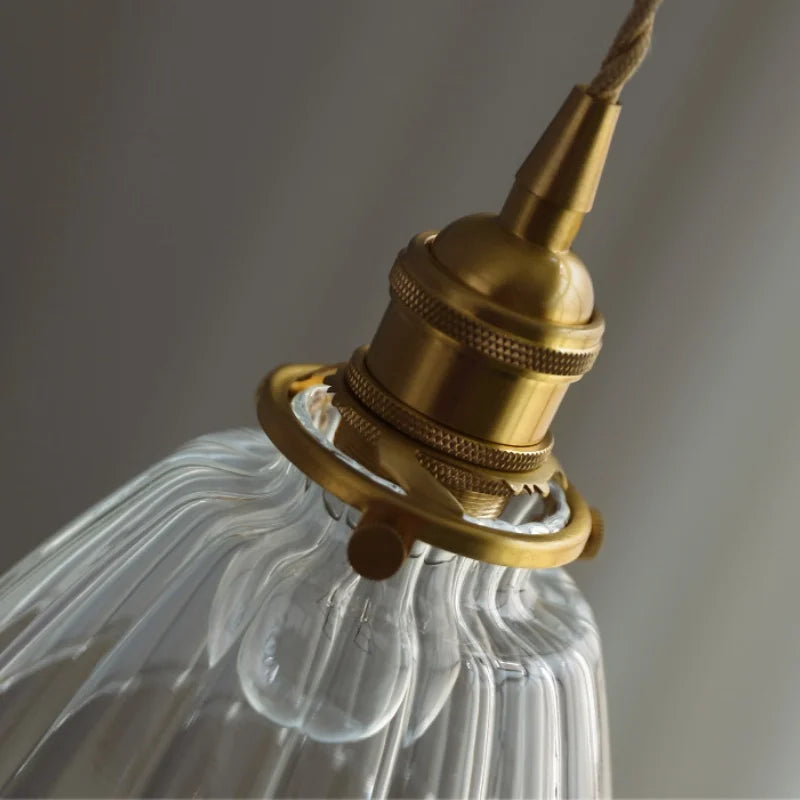 Clear Glass Wire Pendant Light Fixture Nordic Modern Hanging Lamp