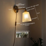 Vintage LED Wall Light Glass Copper Applique Da Parete