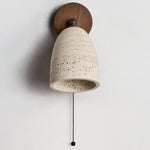 Yellow Travertine LED Wall Lights with Pull Chain Switch, Modern Rotate Bedside Lamp