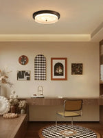 Retro Bronze Glass Ceiling Lamp for Bedroom Living Room Decor