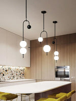 Glass Suspension Kitchen Island Chandelier Ceiling Pendant - Modern Living Room Hanging Light