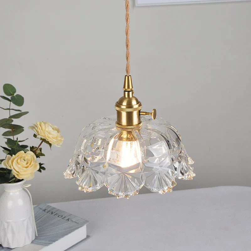 Brass Glass LED Pendant Lights: Modern Nordic Hanging Lamp for Home Decor