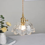 Brass Glass LED Pendant Light: Nordic Modern Simple Home Decor Hanging Lamp
