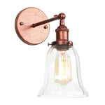 Loft Clear Glass Rustic LED Wall Light - Industrial Style Iron Wall Lamp
