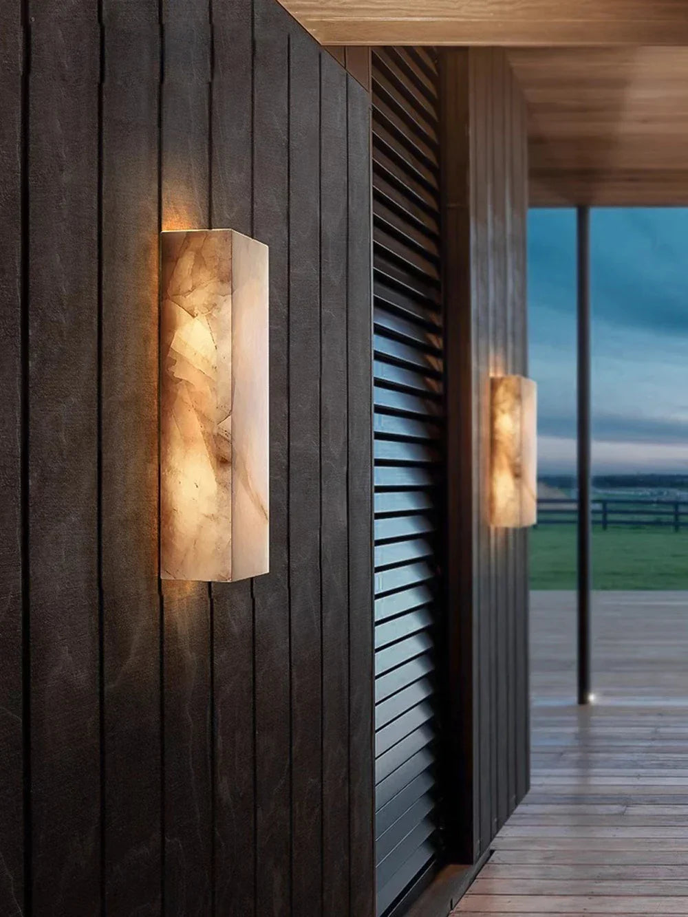 Outdoor Marble LED Wall Sconce - IP65 Waterproof American Design