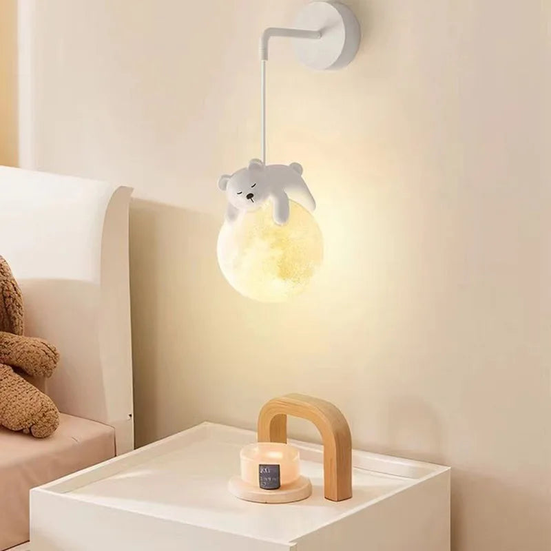 Moonlight LED Wall Lamp for Bedroom and Children's Room Decor